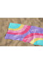 Colorful Rainbow Patterned Cotton Digital Printed Girls' Beach and Seaside Towel - 5