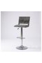 Velvet Bar Stool Chair Metal Leg, Adjustable High Backrest 360° Upholstered Seat Kitchen Home Office Chairs gray