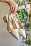 Mooien - 5cm Two Buckle Short Heeled Shoes Tesla Rugan Bej - 2