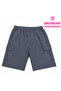 Large Size Elastic Waist Lace-Up Cotton Men's Shorts with Cargo Pockets - 2