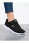 Women's Black Sneaker Ultra Light Orthopedic Sole Walking Shoes - 2