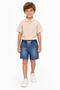 Boys' Short Sleeve Shirt and Denim Shorts Set - 3