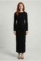 Black Long Sleeve Women's Knitwear Dress