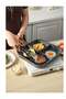 Non-Stick 24 CM Divided Grill Pan for Stove Tops, 3 Section Versatile Breakfast Grilling Pan, PFOA, PFOS Free, Induction Compatible - Dark Grey - 8