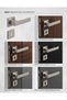 Çebi̇ Door Handle Luxury Zera Square Badge Matte Black Modern Room Door Handle - 2
