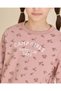 Girls Mauve Floral Print Sweatshirt - 4