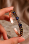 Women's Copper Bracelet Natural Sapphire Stone Copper Adjustable Bracelet - 5