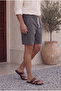 Men's Smoked Linen Muslin Fabric Look Woven Shorts Summer Twill Fabric - 6
