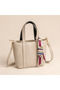 Beige Scarf Detailed Double Handle Women's Hand and Shoulder Bag - 2