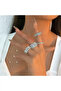 Single Row Zircon Stone Waterway Hidden Elastic Resizable Women's Ring