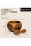 Wooden Mortar and Pestle Set, Acacia Wooden Grinder for Garlic, Herbs, Spices and Seasoning Preparation - 5