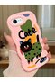 iPhone 7 Compatible Case Camera Protector Pink Silicone Couple Phone Case Cat Pattern