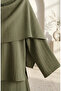 Krinkle Textured Stylish Hijab Double Set 2294-01 Khaki - 4