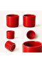 Set of 2 Red Ceramic Mugs 175 ml Minimal Coffee Cup Teacup Espresso and Turkish Coffee Cup - 3