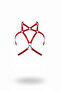 Red Women's Belt Leather Metal Ring Detailed Body Accessory
