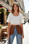 Tan Women's Belt Leather Wide Layered Waist Accessory - 2