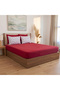 Double Red Heart Patterned Multi-Purpose Bedspread Set (Pique Set) with 4 Pillowcases & Fitted Sheets - 4