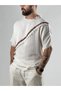 Striped Design Beige Buldan Men's T-Shirt Coc3297 - 3