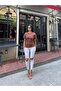 Women's Clothing Brown Viscose Texture Side Gathered Blouse - 4