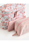 Women Pink Printed 5 Piece Cosmetic Pouch Set - 4