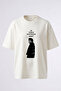 The Weeknd Design Printed Oversize White T-Shirt