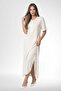 Mecit 6379 Ecru Women's Melisa Fabric Nightgown - 2