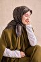Twill Silk Scarf Line Dark Green - 4
