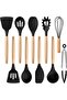 10Pcs Silicone Cooking Tools Set Non-Stick Durable Kitchen Utensils Set Spatula Soup Spoon Shovel Oil Brush with Storage Box - 8