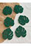 3D Design Monstera Leaf Shaped Coaster Set with Stand - 4