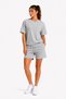 Women's Gray Shorts Daily Basic Pocketed Elastic Waist Summer Comfortable Sports Shorts - 4