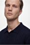 Ds Damat Regular Fit Navy Blue Summer Rayon Knitwear T-Shirt - 2