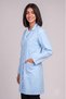 Women's Shirt Collar Long Sleeve Long Length Color Options Alpaca Fabric Doctor and Nurse Coat - 4