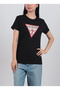 Black Women's Crew Neck Slim Fit T-Shirt W6Yi54K4870-Jblk
