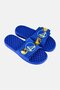 Men Golden State Warriors Distressed Logo Slip On Slides, Blue - 2