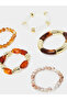 Set Of 5 - Fashion Beaded Bracelets - 2