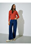 Orange Long Sleeve Knit Top - 2