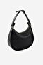 Black - Women's Shoulder Bag with Black Logo Sp1263 - 4