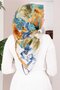Vintage Rose Patterned Scarf Series Green Olive - 3