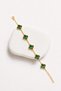 Women's Steel Bracelet - Clover Design with Green Crystal Stones, Set of 5 • Gift for Lover • Wife • Mother - 6