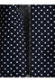 Navy Blue High Collar Polka Dot Oversize Women's Coat - 4
