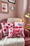 Cherry&Heart Design Decorative Throw Pillow Cover |   Modern Home Decor Set of 3 - 5