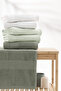 Balera 6-Piece 100% Cotton Hand & Face Towel Set - Sage/Ecru/Green