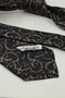 Black - Beige Shawl Pattern Italian Silk Tie Ik2524 - 5