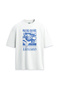 Jujutsu Kaisen Anime Cartoon Printed Design Relax Fit White T-Shirt