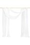 White Wedding Arch Draping Fabric 1 Panels Extra Long Gauze Drapes Sheer Backdrop Curtains Outdoor Drapery Panels for Wedding Church Ceremony Ceiling Decoration