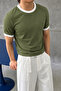Men's Regular Fit Crew Neck Contrast Trim 100% Cotton Single Jersey T-Shirt