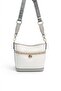 White - Women's Shoulder Bag with Gray Logo Sp1284
