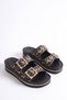 Women's 2-Pack Embroidered Stylish Buckle Women's Slippers Soft Comfortable Sole Slippers - 5