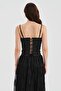 Women's Corset with Covered Bust and Underwire, Satin Fabric Detailed Design - 2