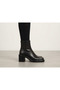 Genuine Leather and Fur Zippered Boots Women's Shoes